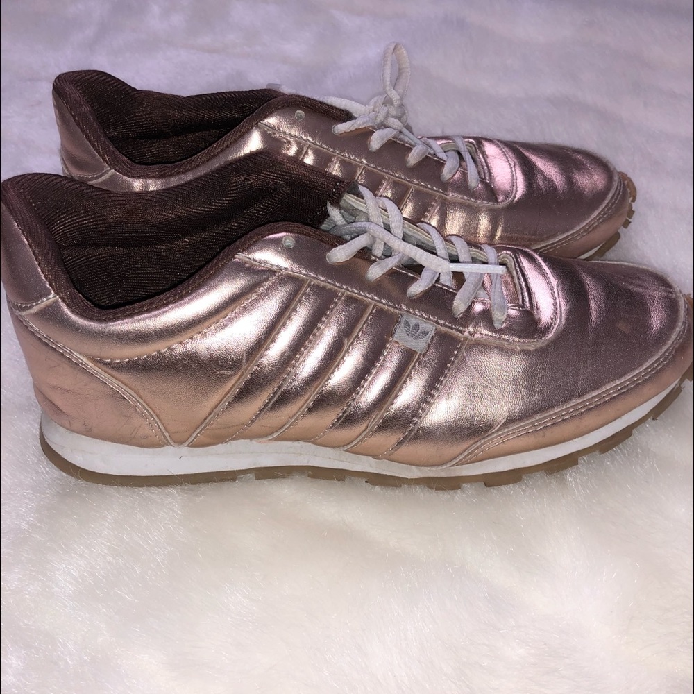 Rose Gold Adidas Sneakers